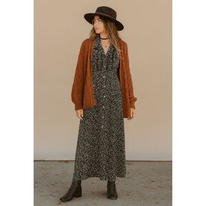 90's Vintage David Warren New York Floral Button Front Long Maxi Dress sz 16 Y2K